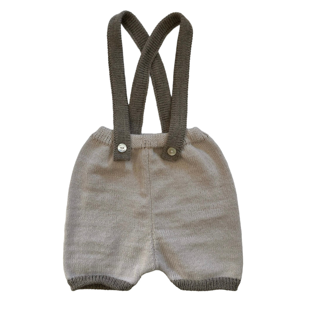 Pantalón lana beige y topo