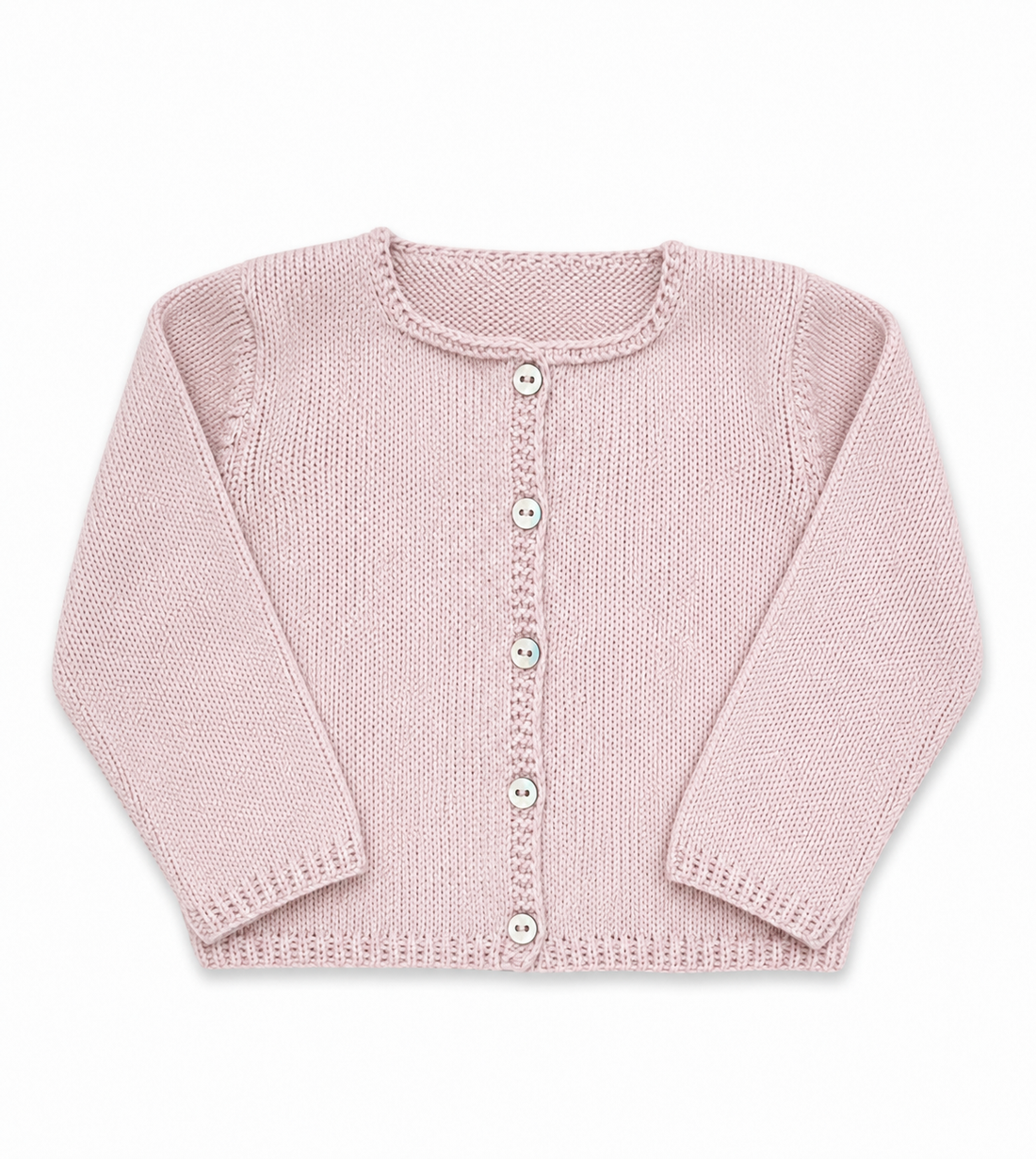 Chaqueta algodón rosa bebé
