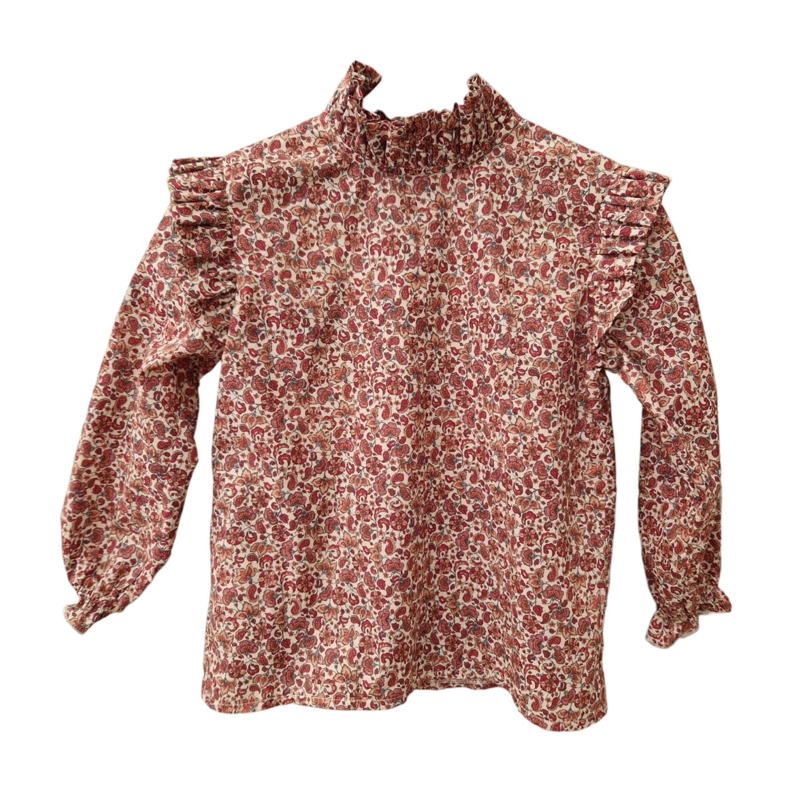 BLUSA CUELLO ALTO ALITA FLOR AMEBAS