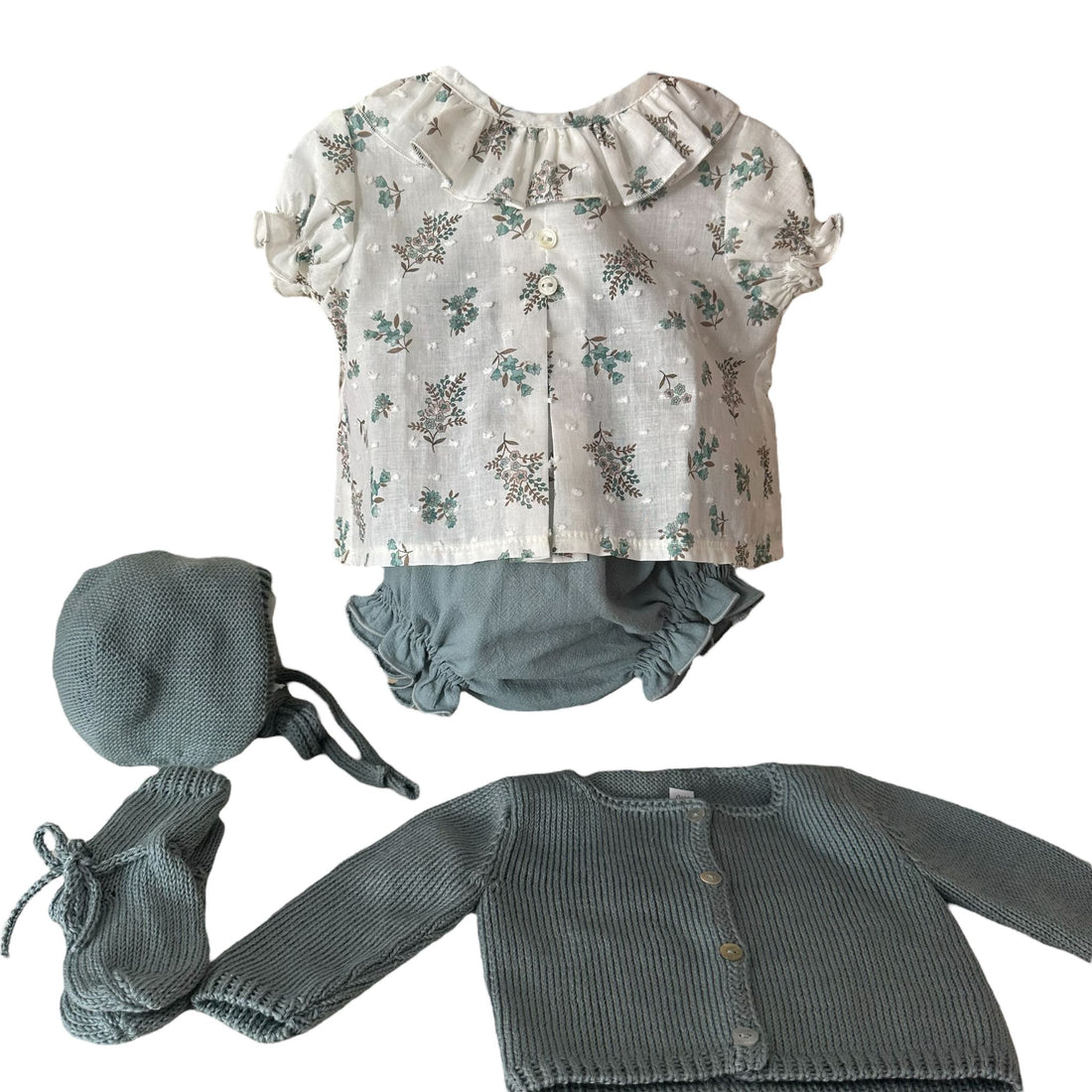 BLUSA BABET FLOR VINTAGE VERDE