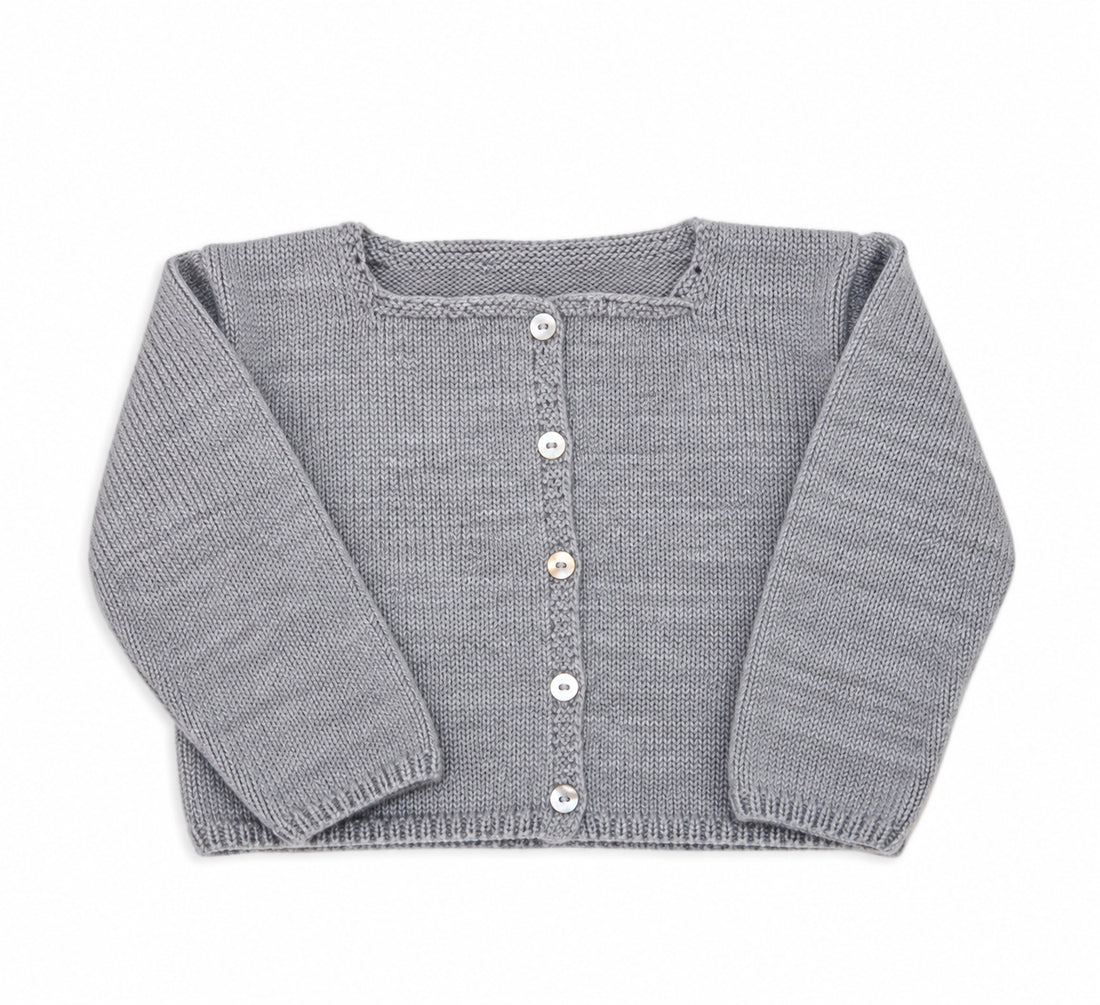 CHAQUETA LANA GRIS CLARO