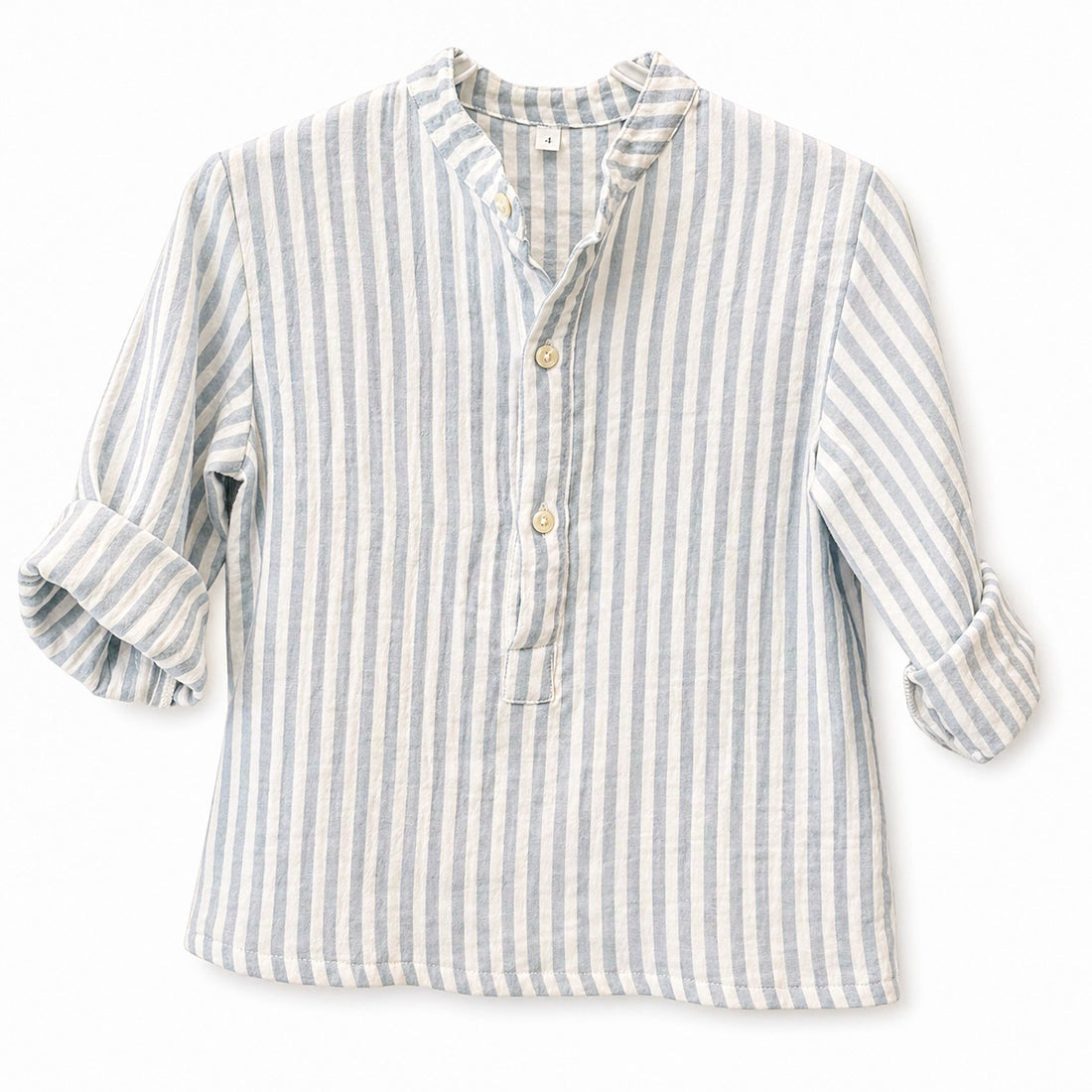CAMISA CUELLO MAO GASA RAYA AZUL