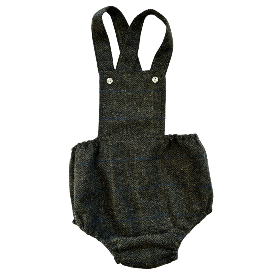 Bombacho peto cuadro lana verde