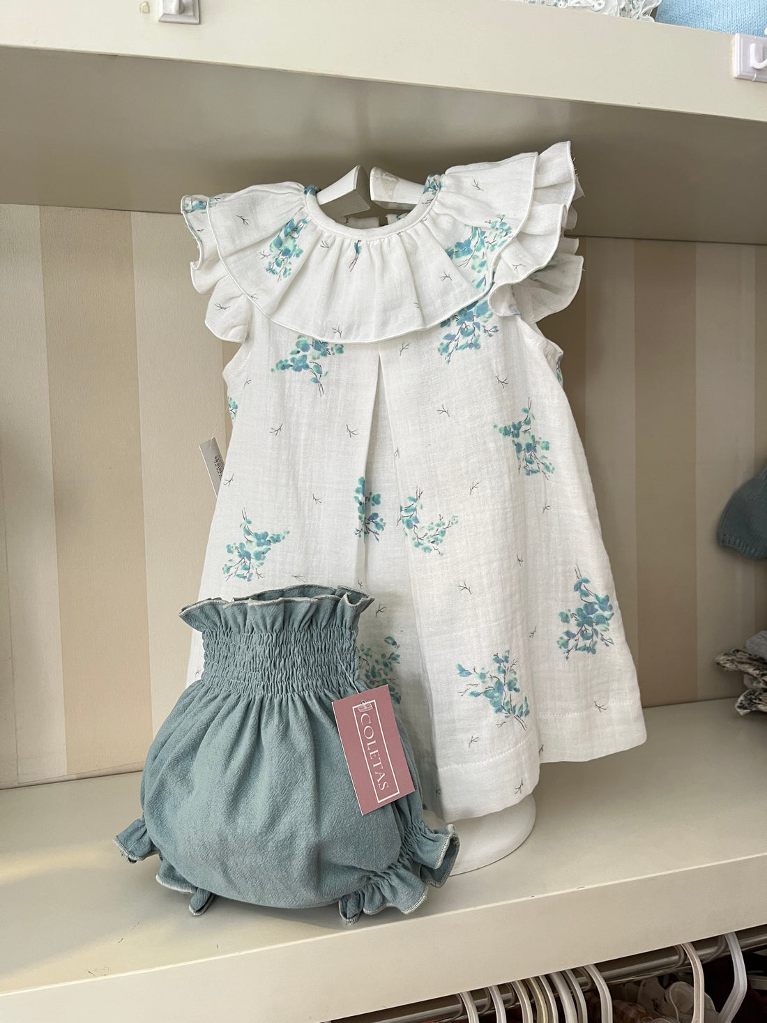 VESTIDO BABET FLOR JOLIE AZUL