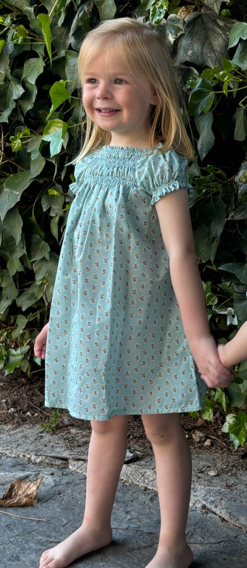 VESTIDO MARIE FLOR TURQUESA