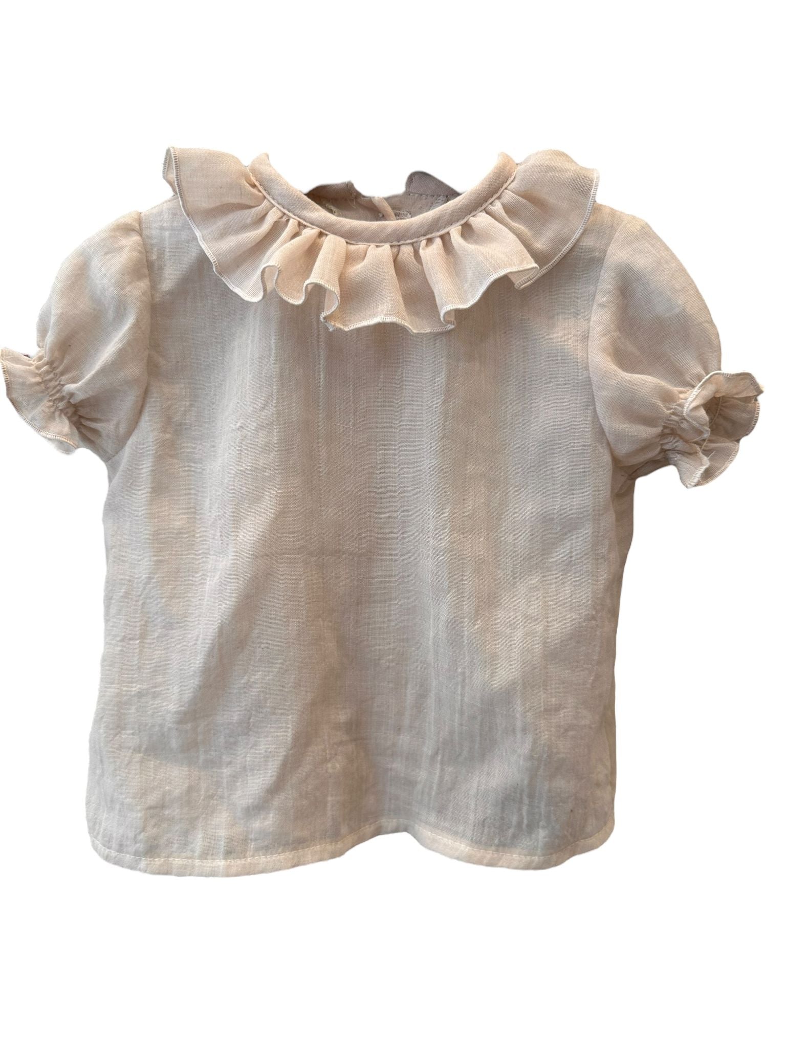 BLUSA VOLANTE GASA BEIGE