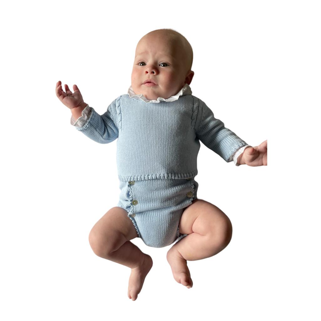 CUBRE BB DE ALGODÓN AZUL BEBÉ