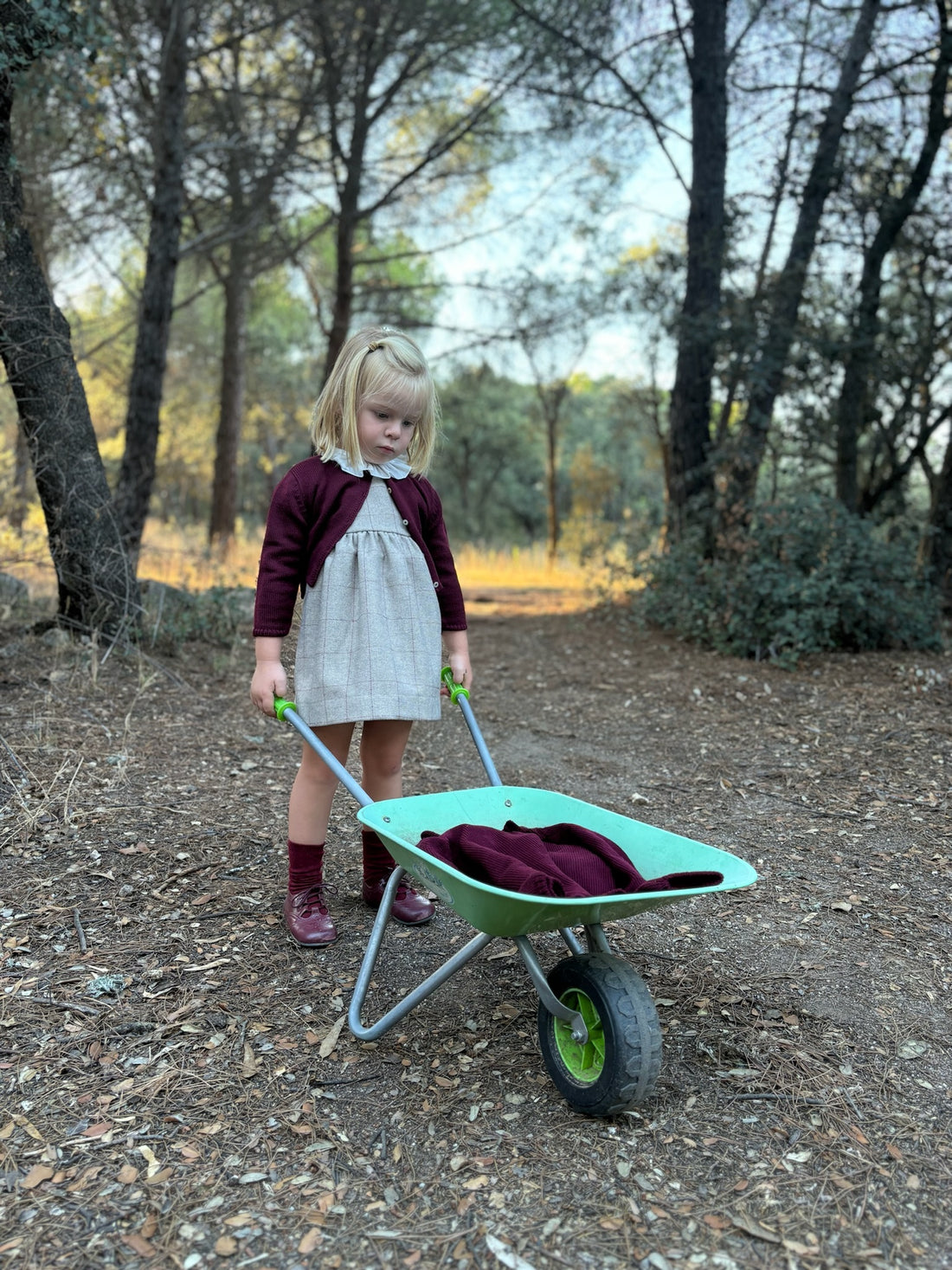 Pichi cuadro lana beige