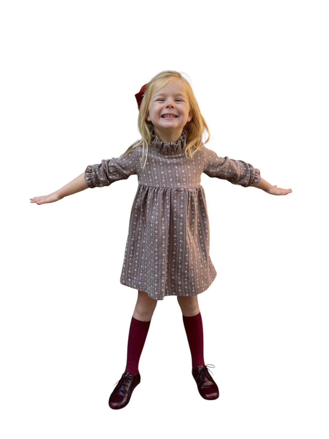 VESTIDO CANESÚ CUELLO ALTO FLOR BOHO