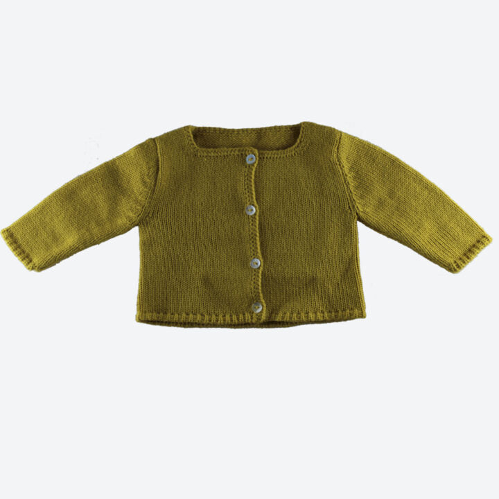 CHAQUETA LANA MOSTAZA