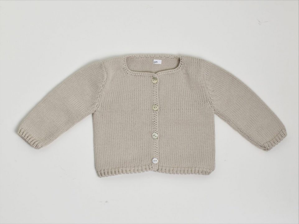 Chaqueta algodón beige barquillo