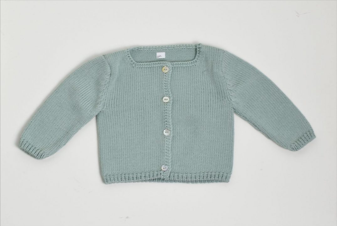 Chaqueta algodón verde agua