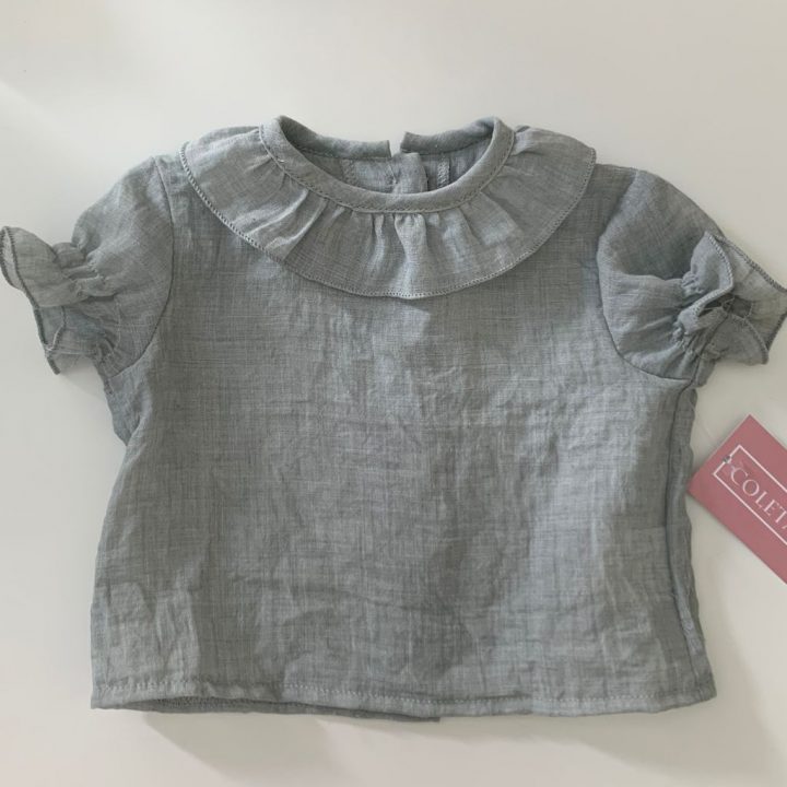 BLUSITA VOLANTE M/C GASA GRIS