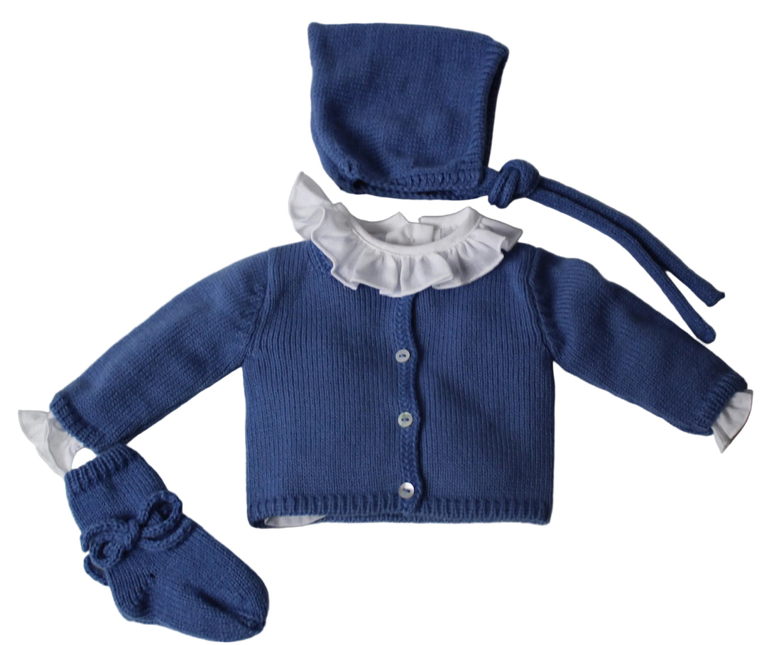 CHAQUETA LANA AZUL PAVO