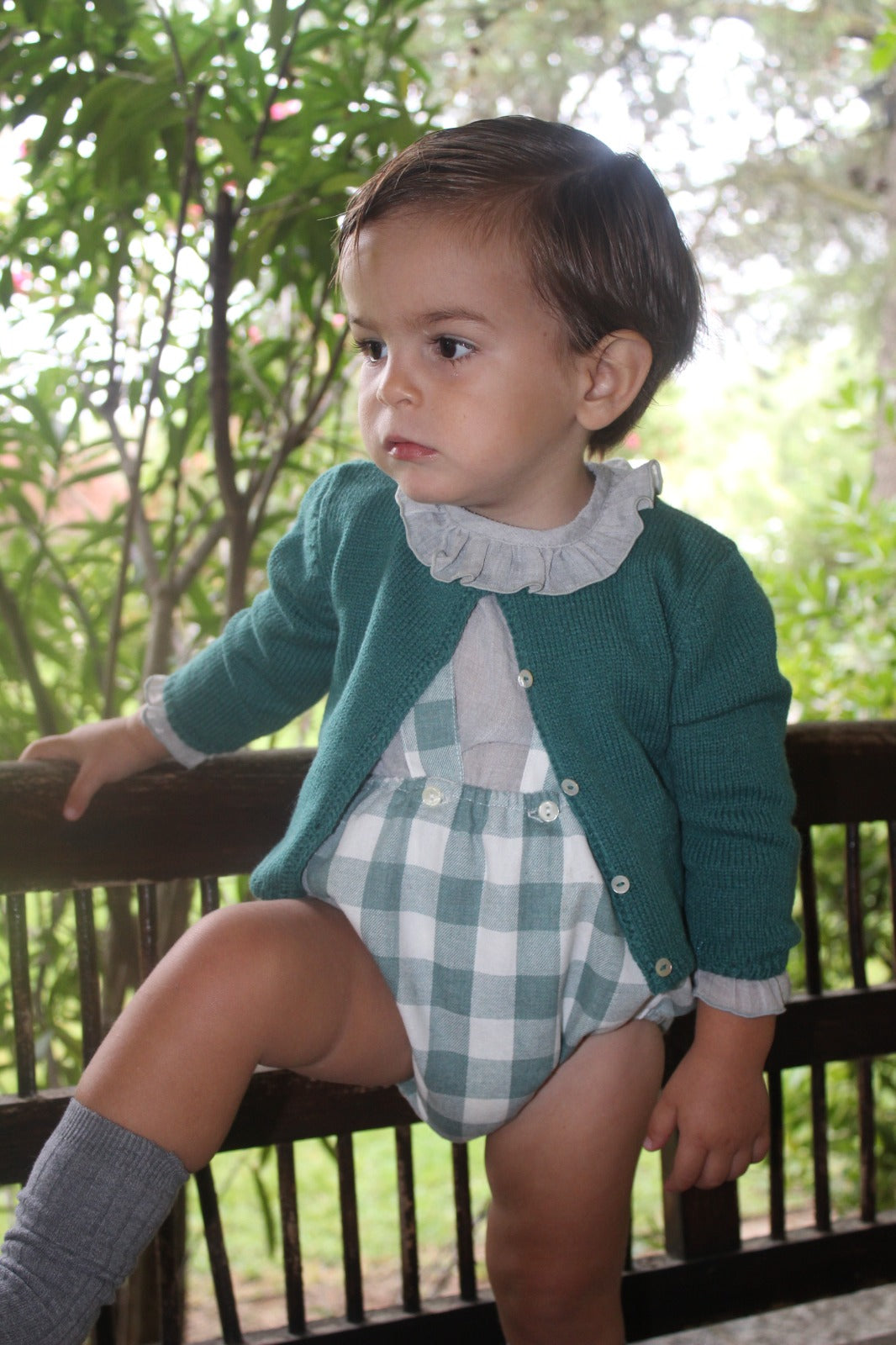 Chaqueta lana verde esmeralda