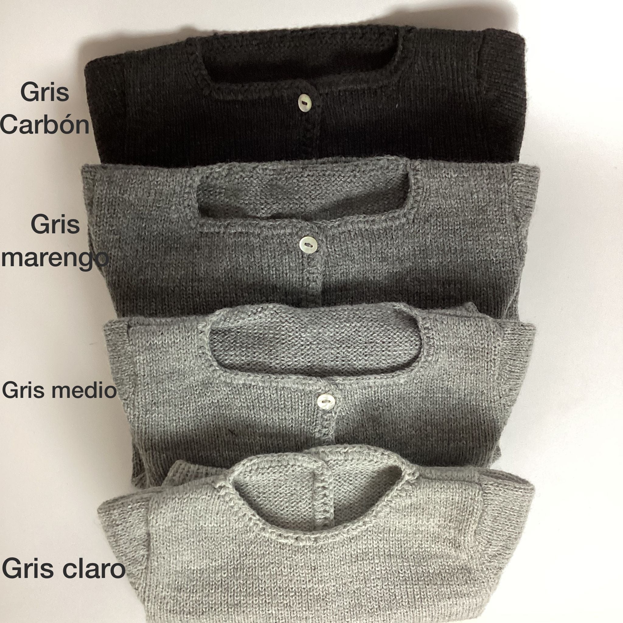 Chaqueta lana gris carbón