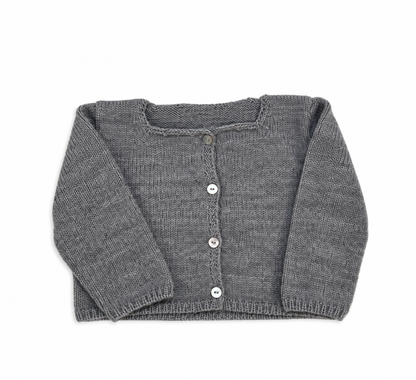 CHAQUETA LANA GRIS MEDIO