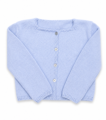 Chaqueta algodón azul bebé