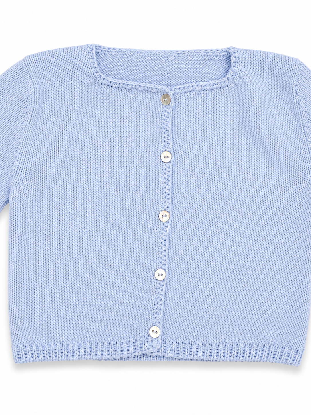 Chaqueta algodón azul bebé