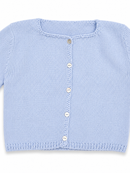 Chaqueta algodón azul bebé