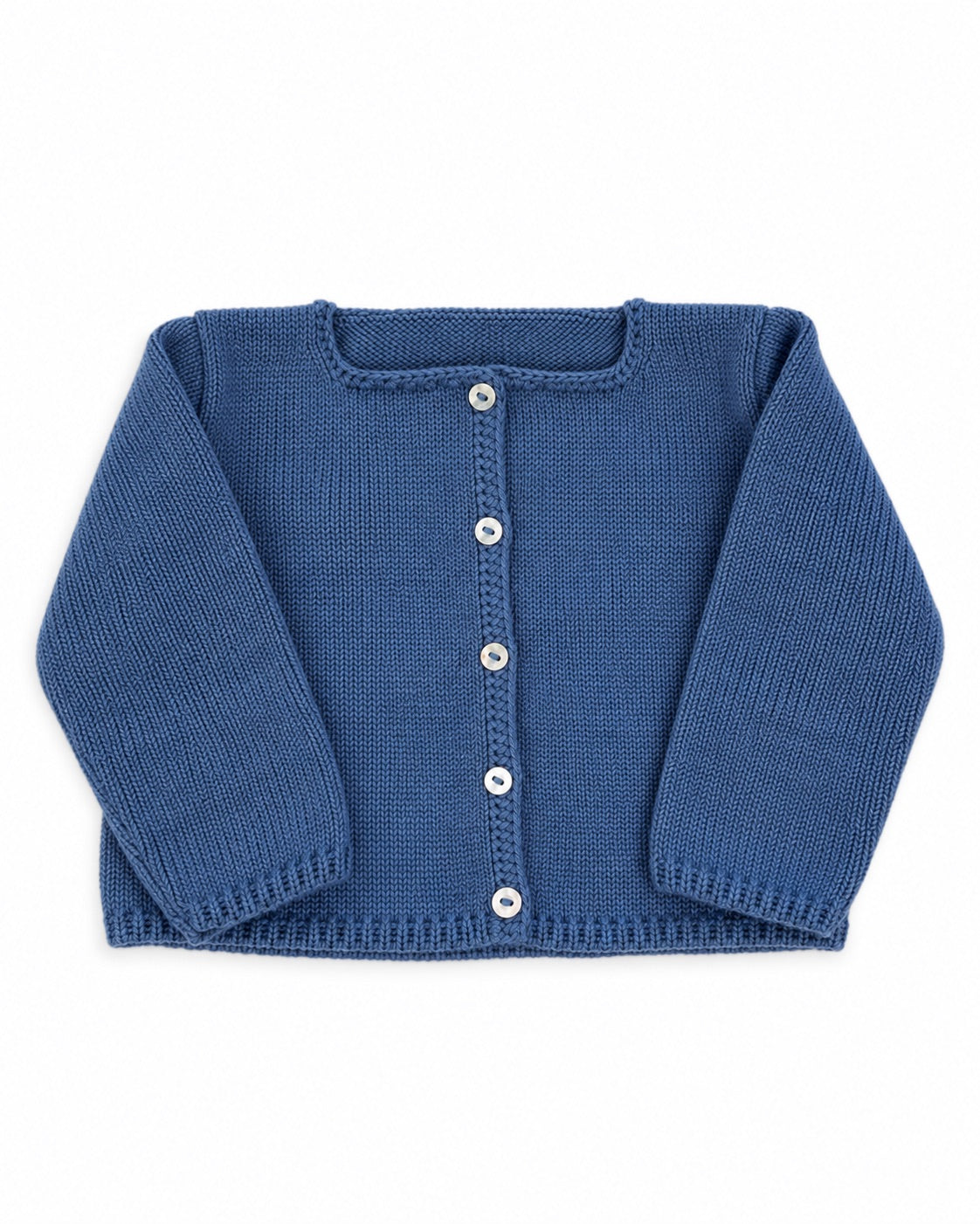 CHAQUETA DE LANA AZUL PAVO