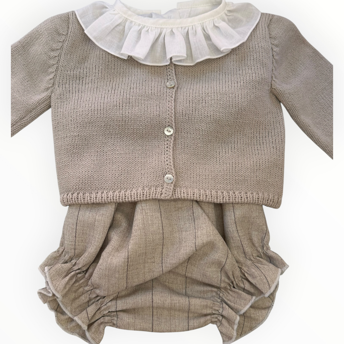 CULETÍN BEIGE RAYA GRIS