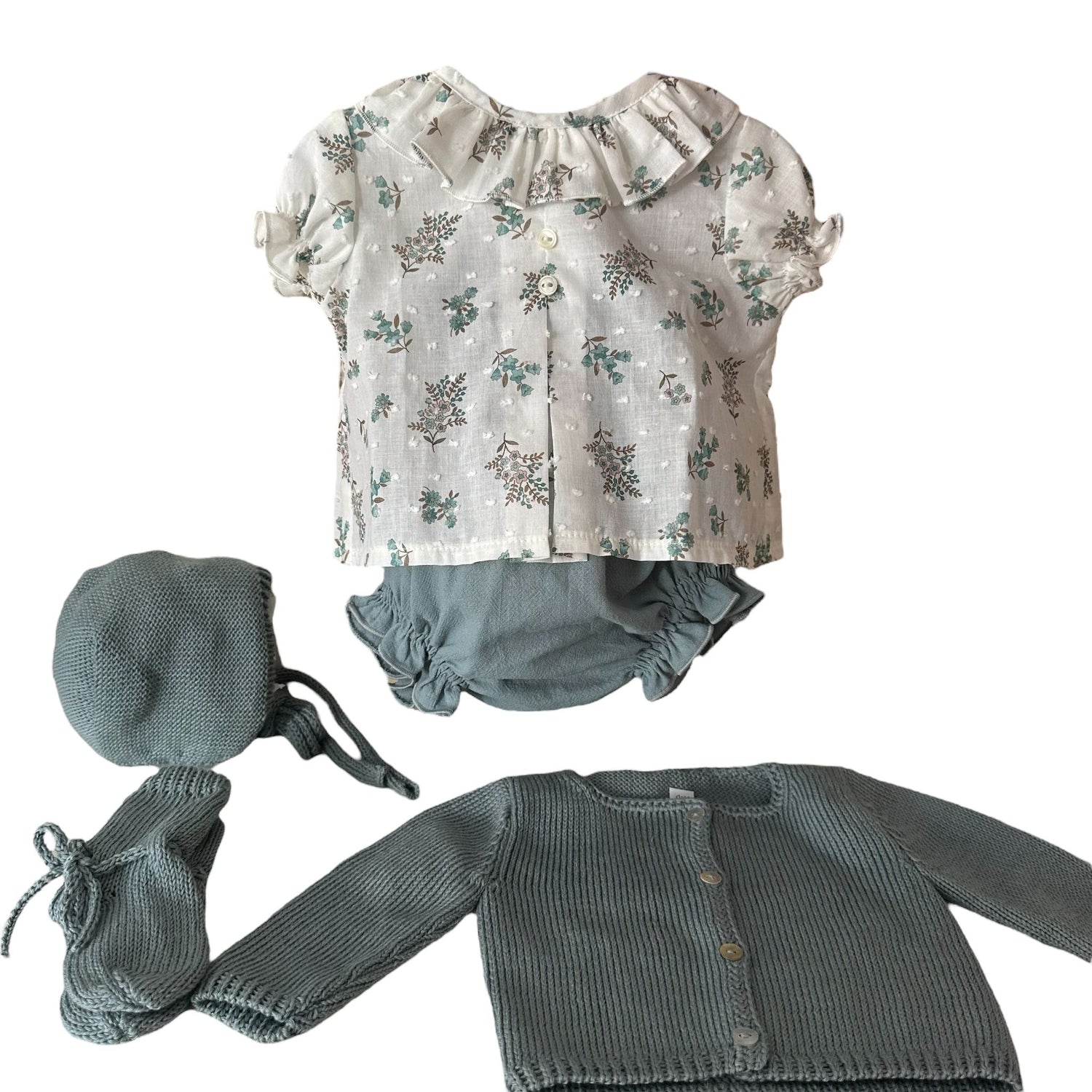 BLUSA BABET FLOR VINTAGE VERDE