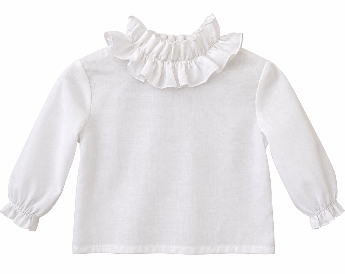 BLUSA DOBLE VOLANTE MANGA LARGA