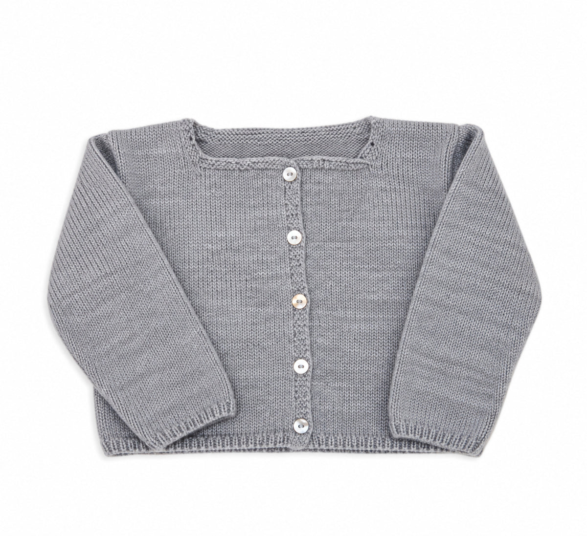 CHAQUETA LANA GRIS CLARO