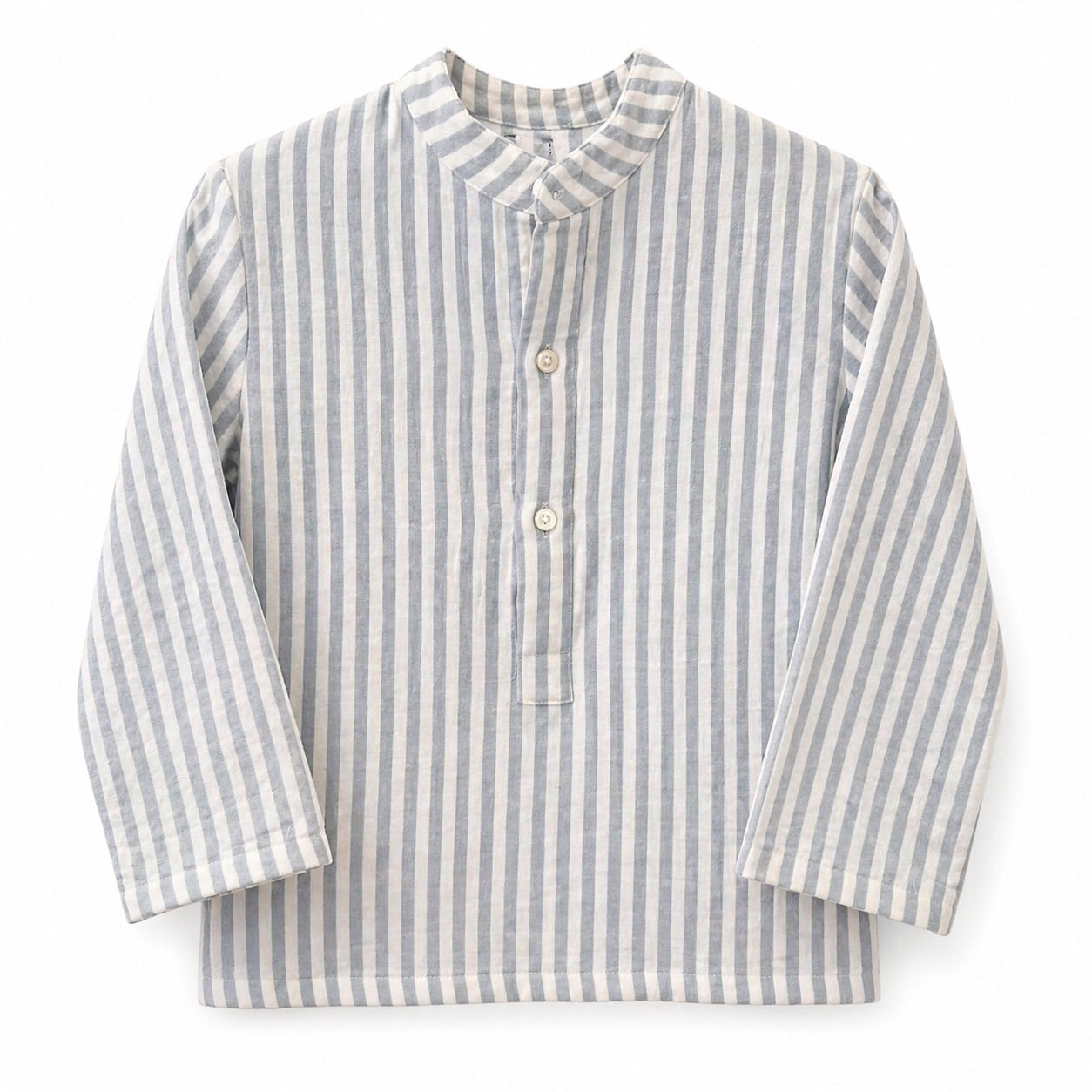 CAMISA CUELLO MAO GASA RAYA AZUL