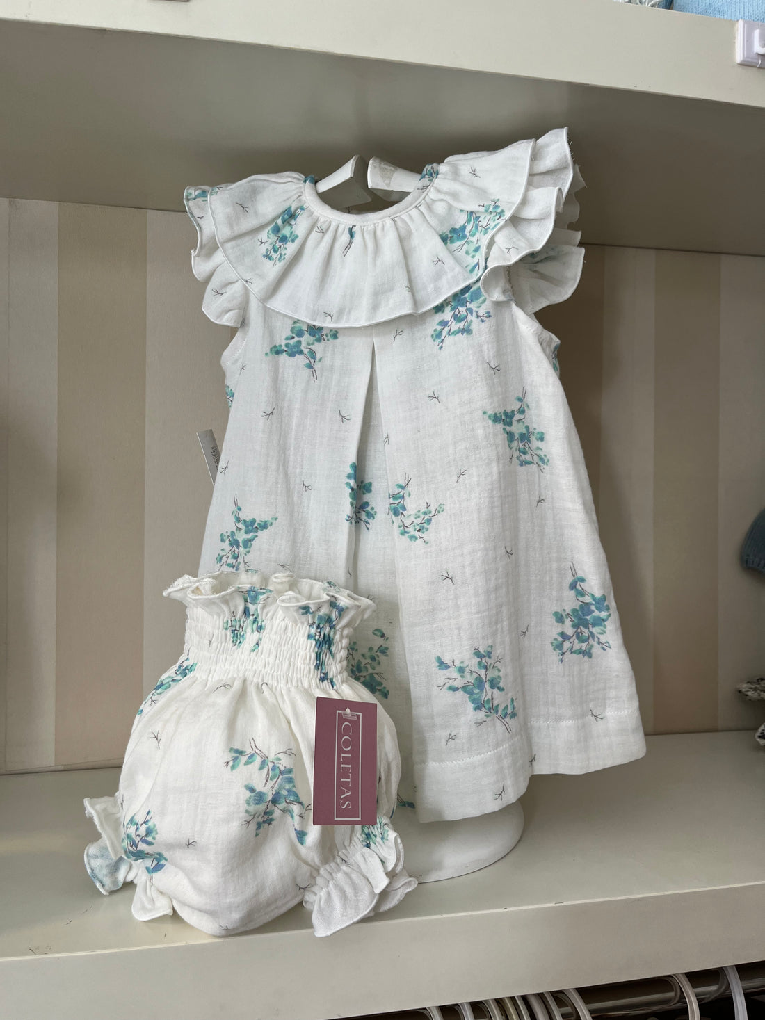 VESTIDO BABET FLOR JOLIE AZUL