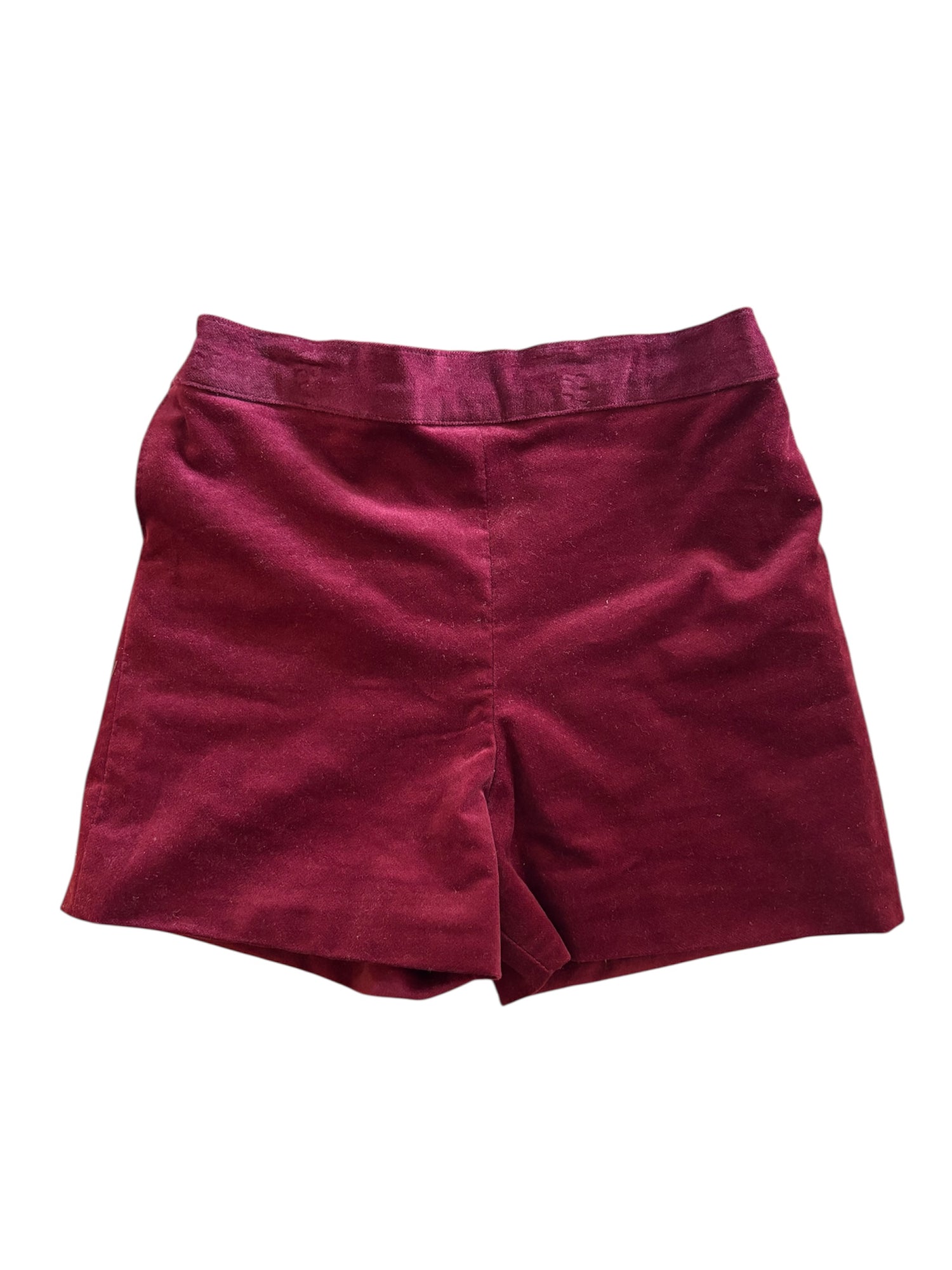 PANTALON CORTO TERCIOPELO GRANATE