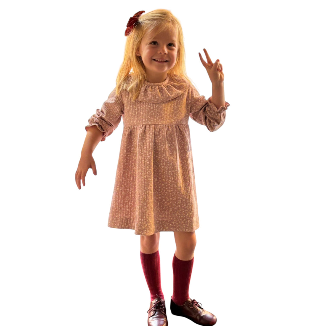 VESTIDO CANESÚ MINIFLOR ROSA EMPOLVADO