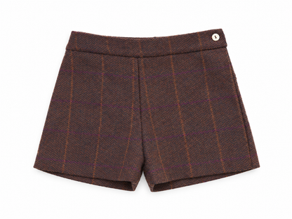 PANTALÓN CORTO ESPIGA GALES MARRÓN