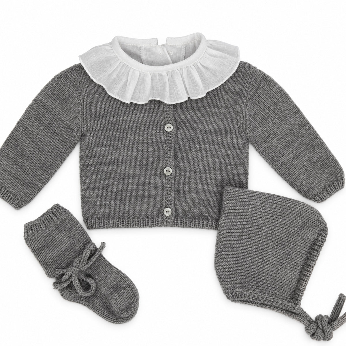 CHAQUETA LANA GRIS MEDIO