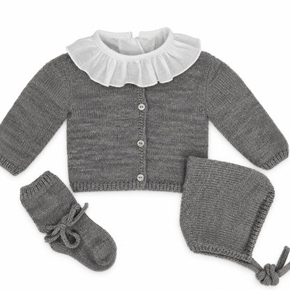 CHAQUETA LANA GRIS MEDIO