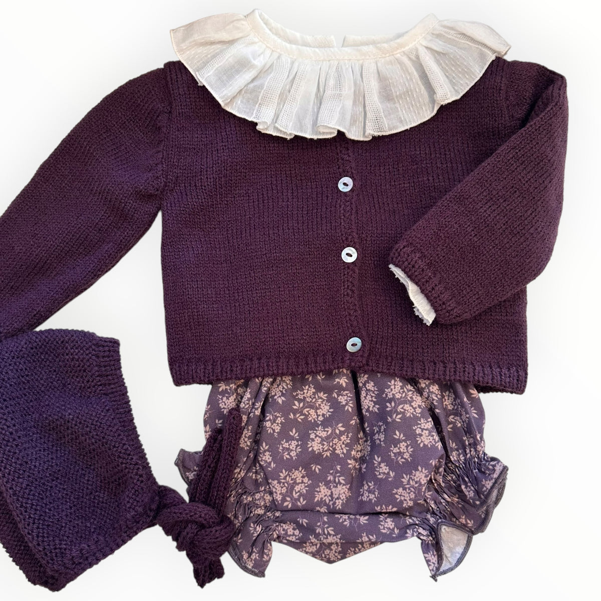 CHAQUETA LANA BERENJENA
