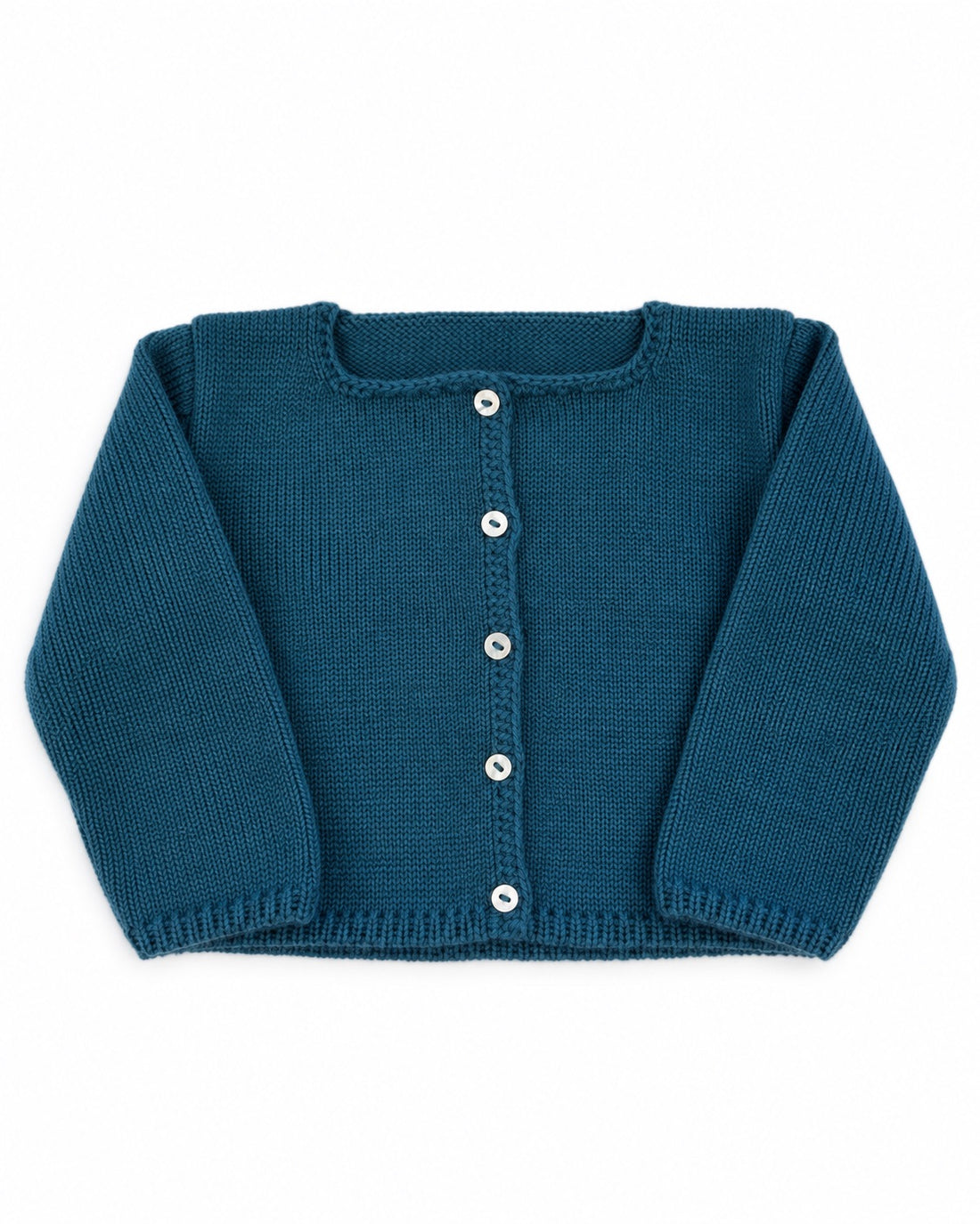 CHAQUETA LANA VERDE TURQUESA