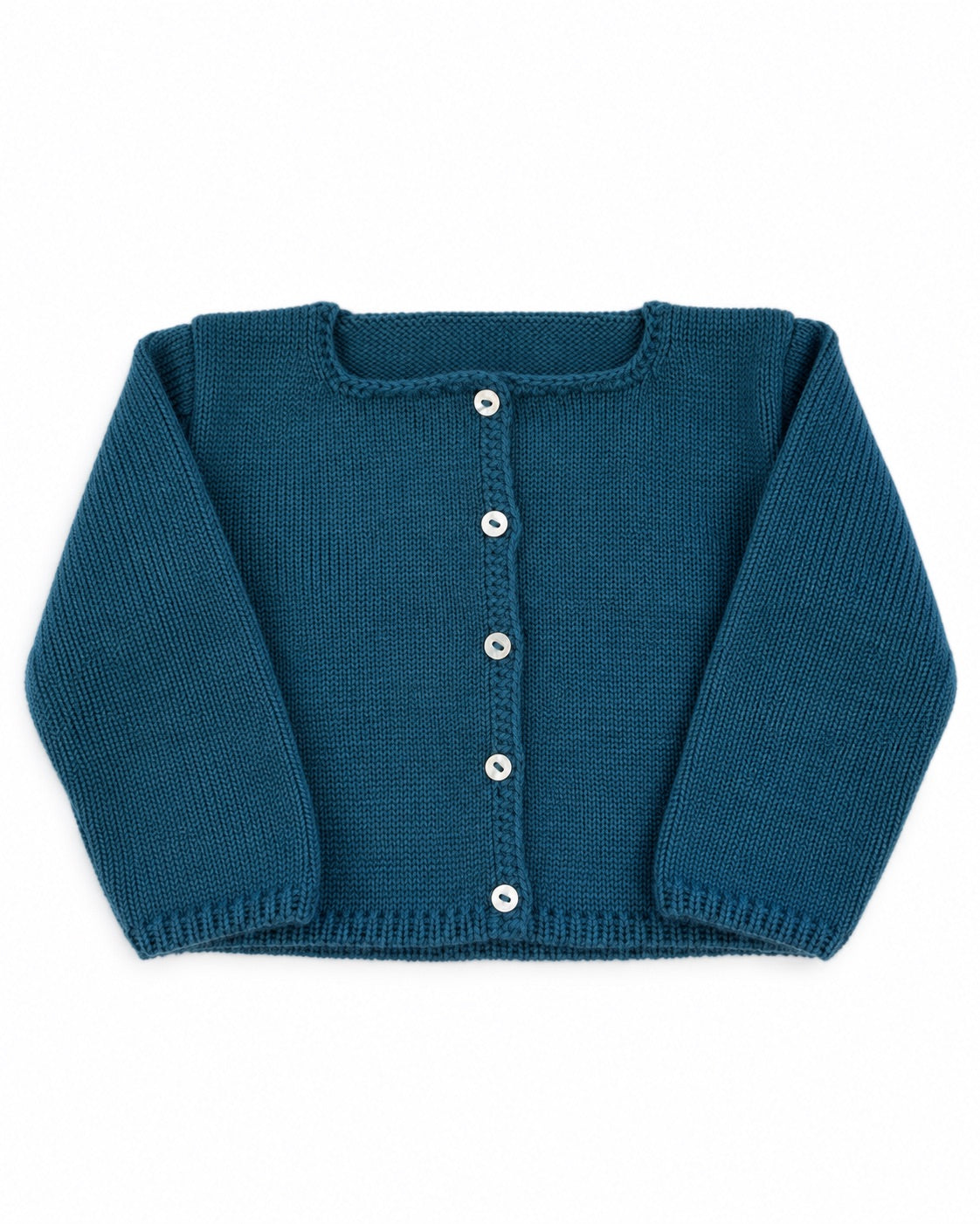CHAQUETA LANA VERDE TURQUESA