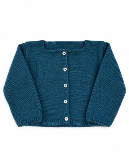 CHAQUETA LANA VERDE TURQUESA