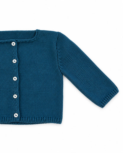 CHAQUETA LANA VERDE TURQUESA