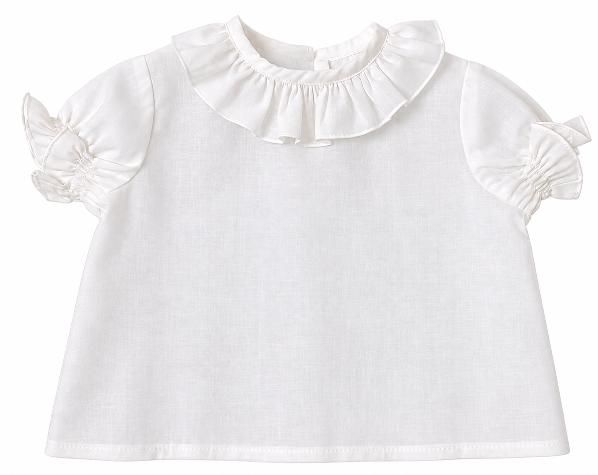 BLUSITA VOLANTE M/C BLANCA