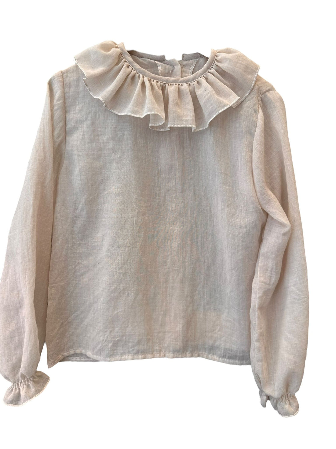 BLUSA VOLANTE GASA BEIGE