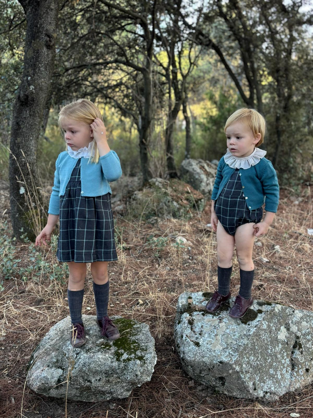 Bombacho peto lana turquesa