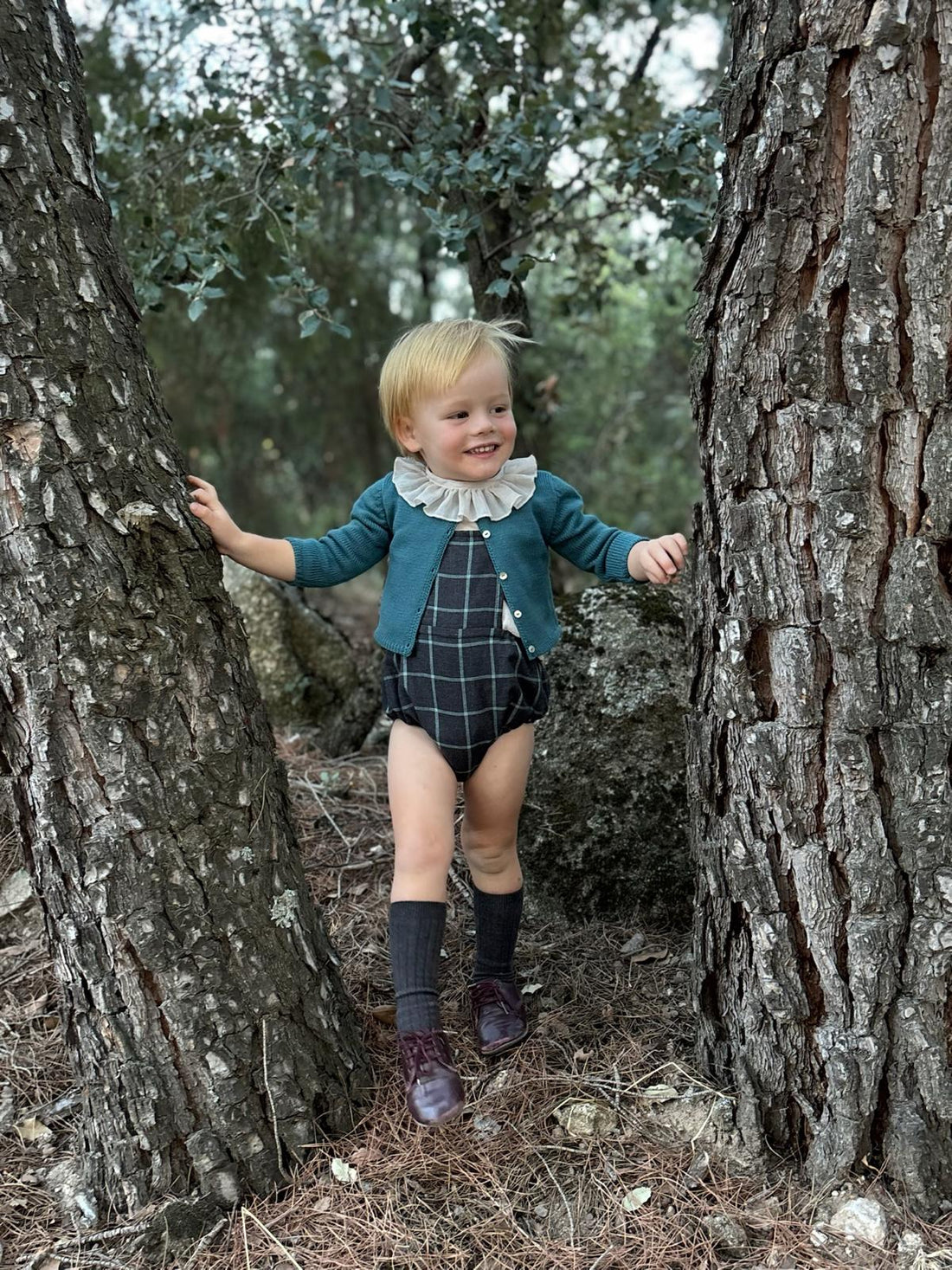 Bombacho peto lana turquesa