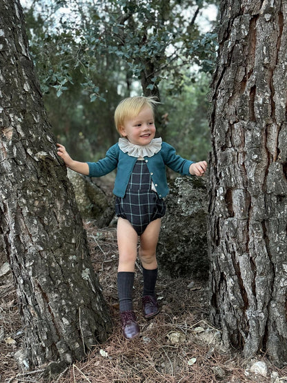 Bombacho peto lana turquesa