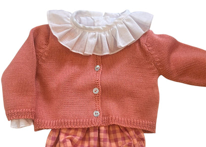 Chaqueta perlé rosa