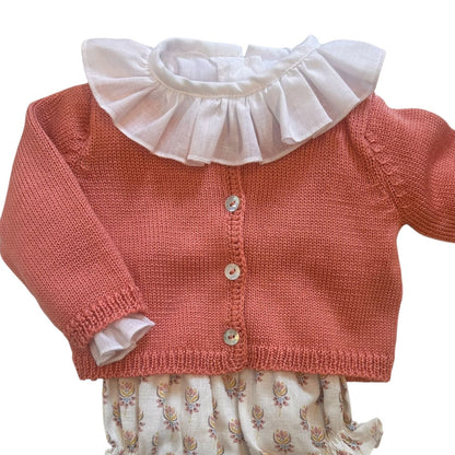 Chaqueta perlé rosa