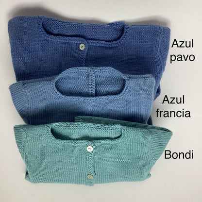 Chaqueta lana azul francia