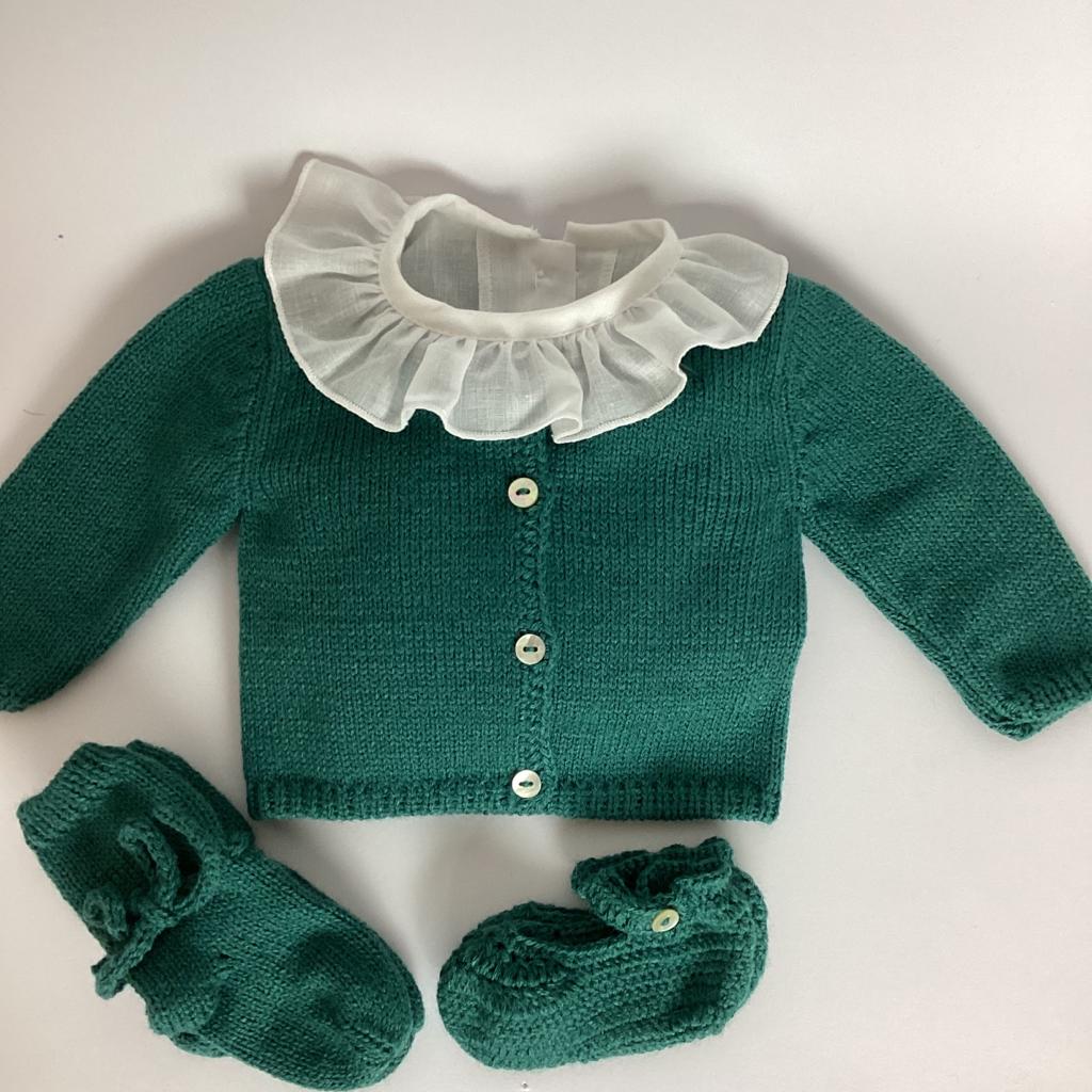 Chaqueta lana verde esmeralda